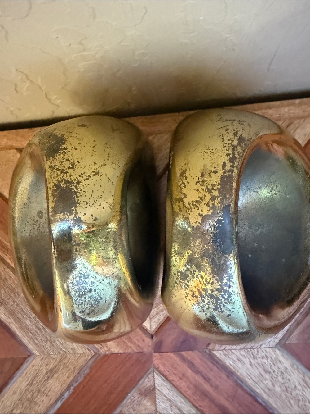 Pair of Ben Seibel Brass Plated Orb Bookends Marked, 1950s - Picture 6 of 15